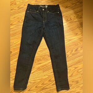 Seven7 Women's Tummyless High Rise Skinny Jeans dark wash size 12